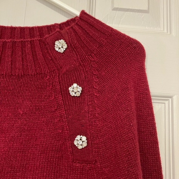 J Crew Lambswool/nylon Sweater Red‎ Sz S Preppy Comfort - Picture 2 of 7